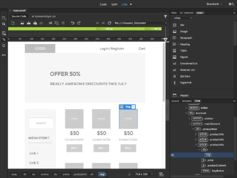 Adobe Dreamweaver — 截圖 1